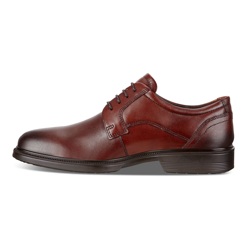 Zapatos De Vestir Hombre - ECCO Lisbon Plain Toe Tie - Marrom - CAM720964